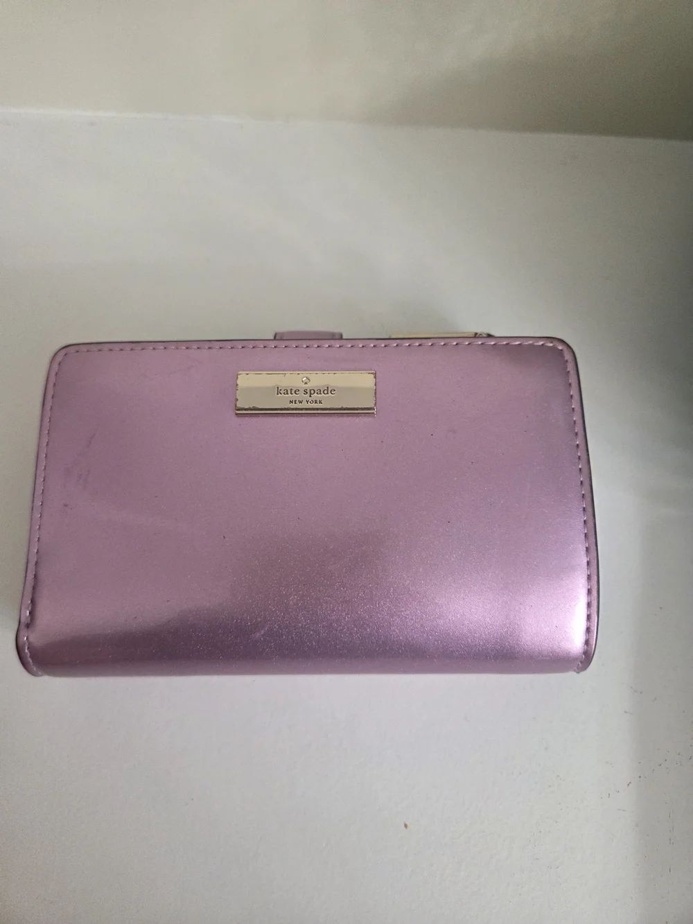 kate spade Metallic Lilac Shoulder Bag with Matching Wallet